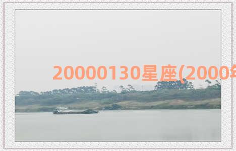 20000130星座(2000年农历)