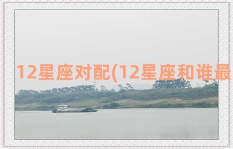 12星座对配(12星座和谁最配当情侣)