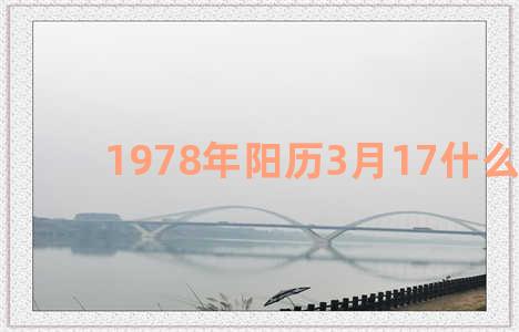 1978年阳历3月17什么星座