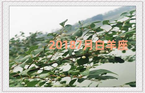 20187月白羊座