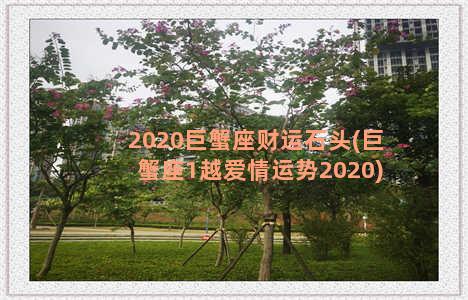 2020巨蟹座财运石头(巨蟹座1越爱情运势2020)