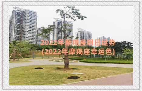 2022年摩羯座明日运势(2022年摩羯座幸运色)