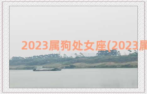 2023属狗处女座(2023属狗运势)