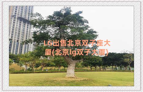 LG出售北京双子座大厦(北京lg双子大厦)