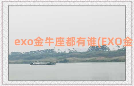 exo金牛座都有谁(EXO金牛座成员)