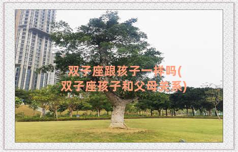 双子座跟孩子一样吗(双子座孩子和父母关系)