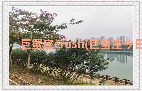 巨蟹座crush(巨蟹座今日运势)