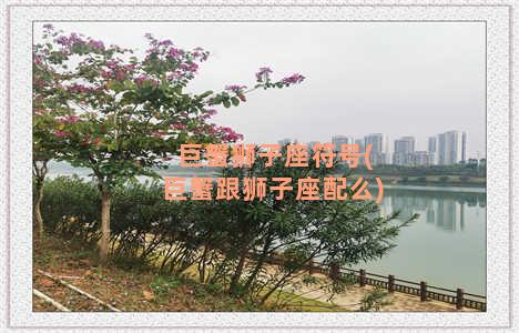 巨蟹狮子座符号(巨蟹跟狮子座配么)