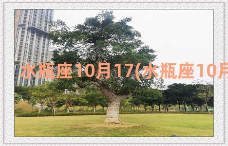 水瓶座10月17(水瓶座10月11号运势)